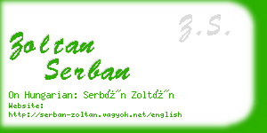 zoltan serban business card